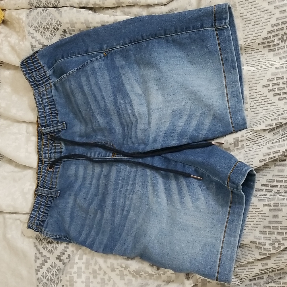 US Polo Assn dark jean stretchy shorts